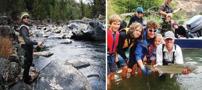 Tumalo State Park provides a great spot for kids to practice casting, or take a multi-family float trip from Mack's Canyon to the mouth of the Deschutes.