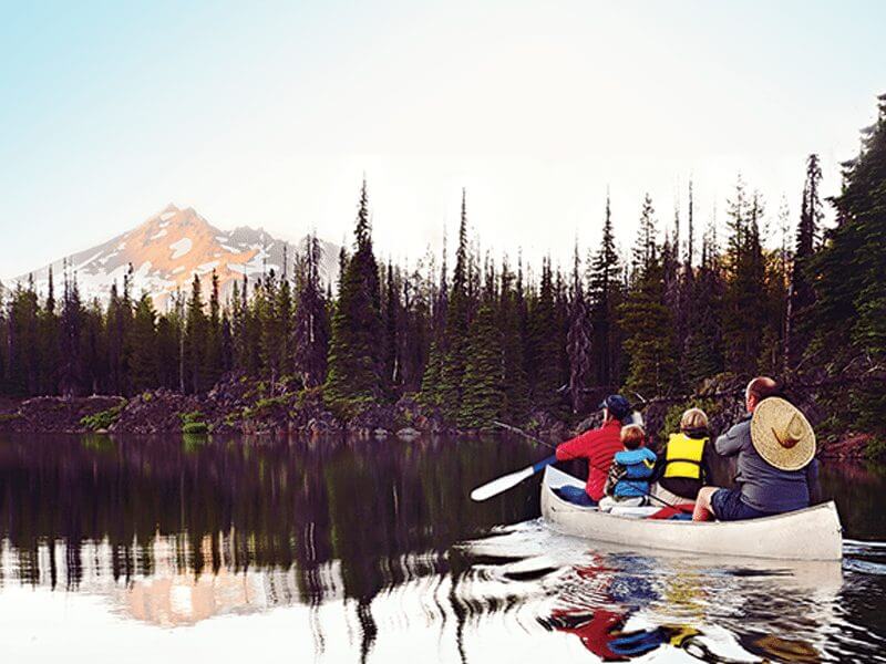 Sparks Lake, family-friendly canoe