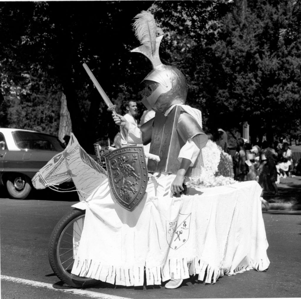 A knight in shining armor from the 1953 parade.