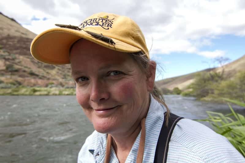 Fly-fishing angler Amy Hazel