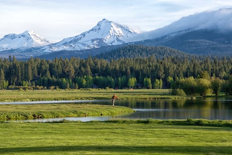 Fly-fishing at Black Butte Ranch in Sisters, Oregon.