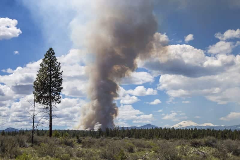 Smoke from a prescribed burn in Central Oregon.