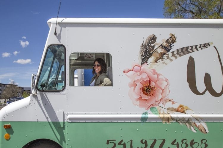 Mariah Young drives her Bend fashion truck, Wildflower Mobile Boutique.