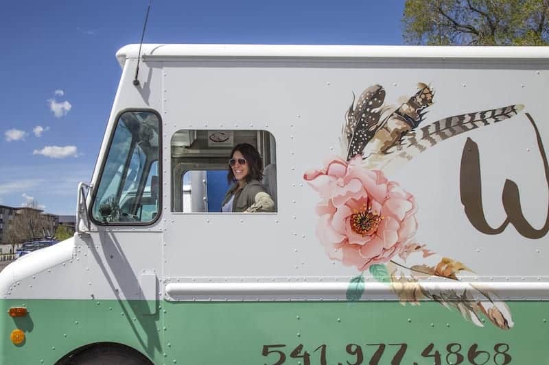 Mariah Young drives her Bend fashion truck, Wildflower Mobile Boutique