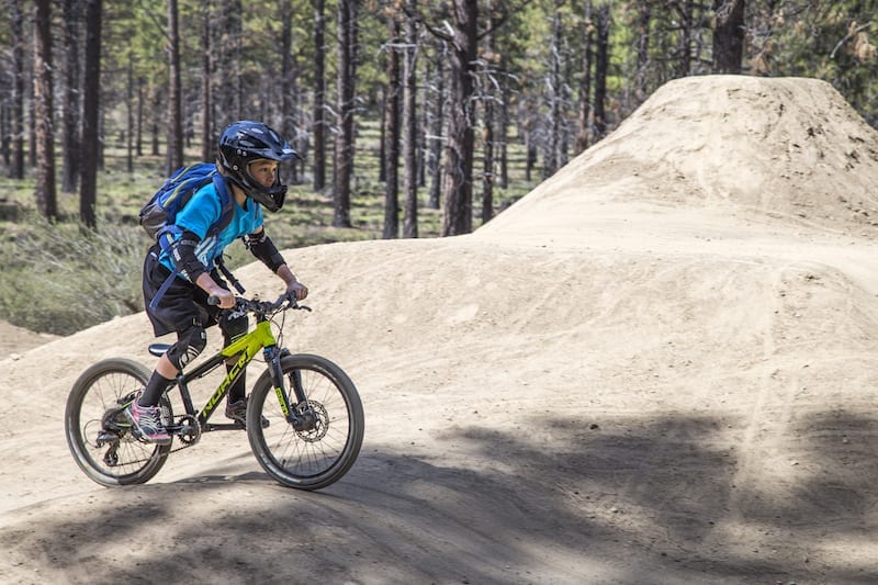 Young Mountain Biker In Training