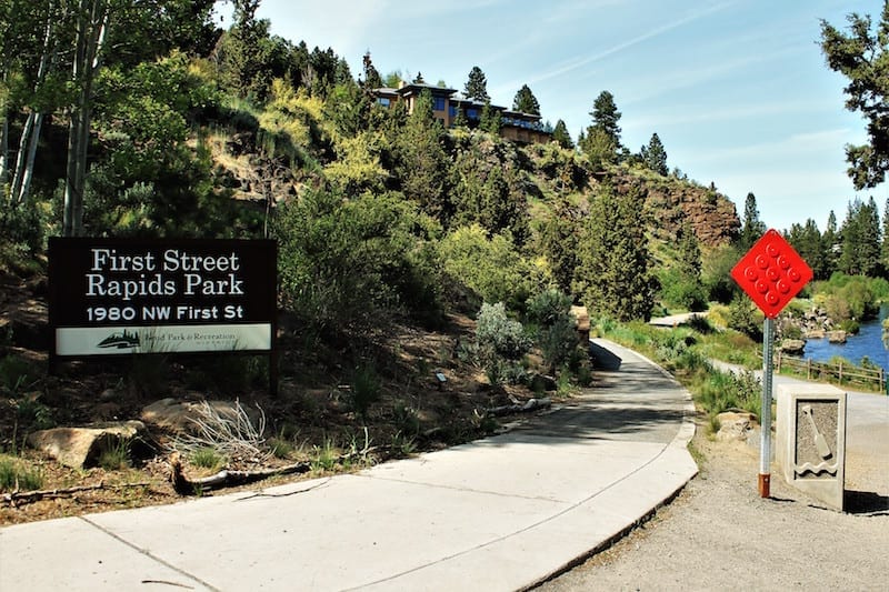 First Street Rapids Park is one of the many access points to the Deschutes River Trail in Bend, Oregon.