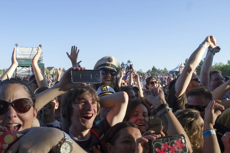 Crowd at a summer concert at the Les Schwab Amphitheater by Jon Tapper