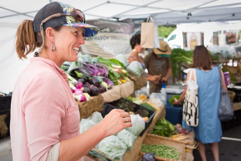 Sarahlee Lawrence of Rainshadow Organics at the Bend Farmers' Market.