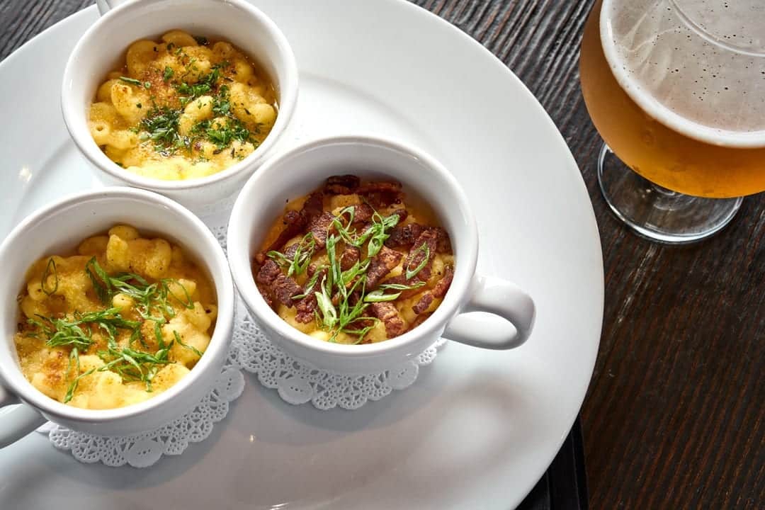 Mac and cheese flight from The Blacksmith in Bend, Oregon