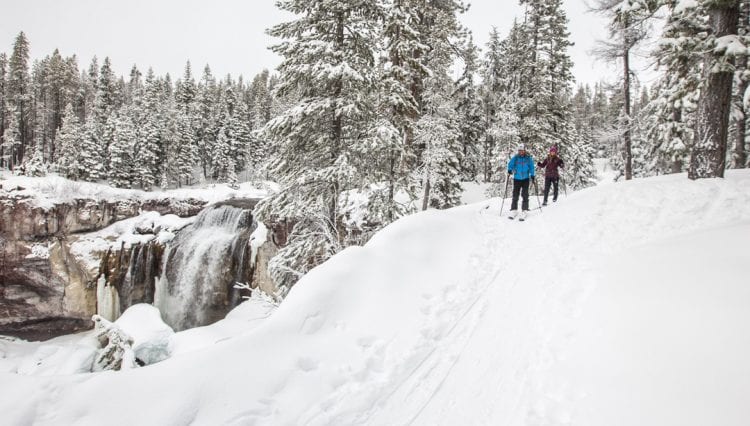 Winter getaway at the Newberry Crater and skiing at Paulina Falls in Central Oregon