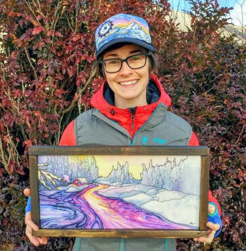Christina Mckeown watercolor painter and paddler in Bend, Oregon