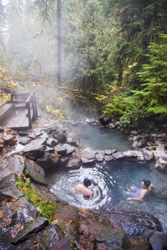 Terwiliger Hot Springs near McKenzie River in Oregon