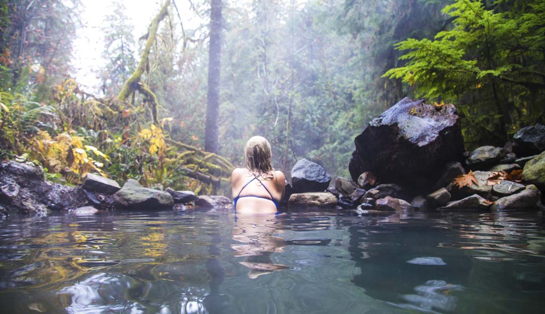 Terwiliger hot springs on the McKenzie River in Oregon