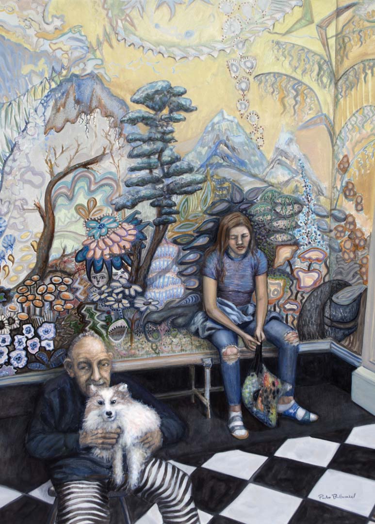 Esme in the Lobby a painting by artist Paula Bullwinkel in Bend, Oregon