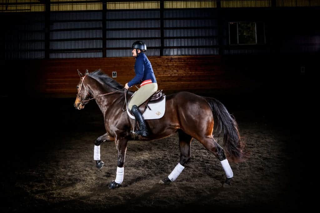 Norris the horse with owner Lisa Valenta in Bend, Oregon