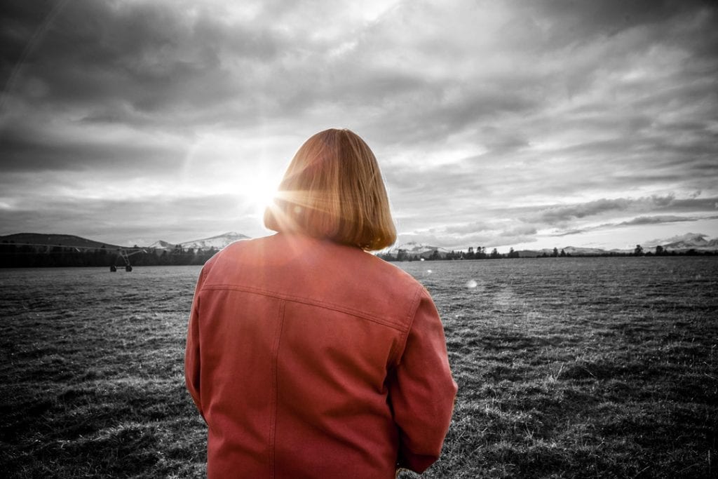 Kathy Deggendorfer on Pine Meadow Ranch in Sisters, Oregon