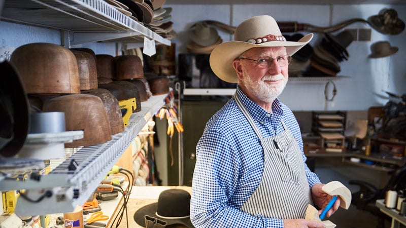 Gene Baldwin s custom hats are unique to your head only Bend Magazine