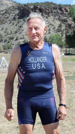 Lew Hollander at the 2020 PDX Virtual Triathalon