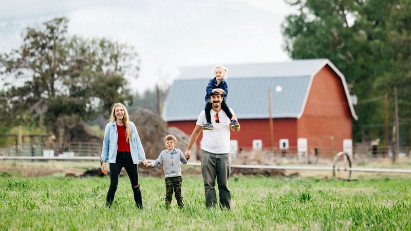 John and Renée Herman and their family on Lazy Z Ranch