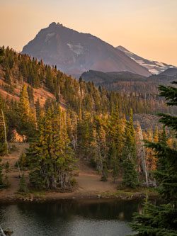 South Matthieu Lake with views of North Sister found off the Scott Mountain Trail