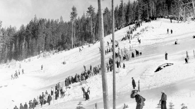 Skyliners Ski Area with jump in 1935