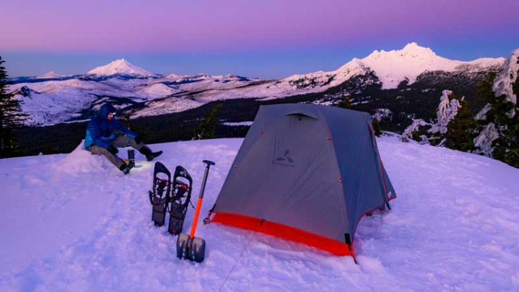 Camping on a backcountry adventure