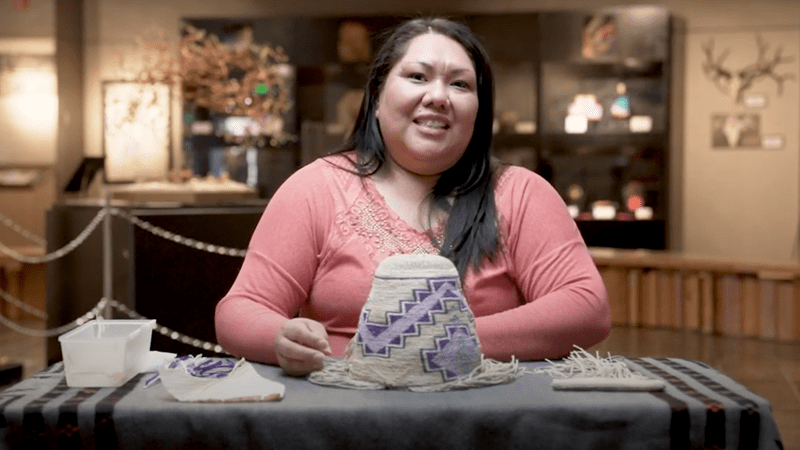 Warm Springs master basket weaver Kelli Palmer