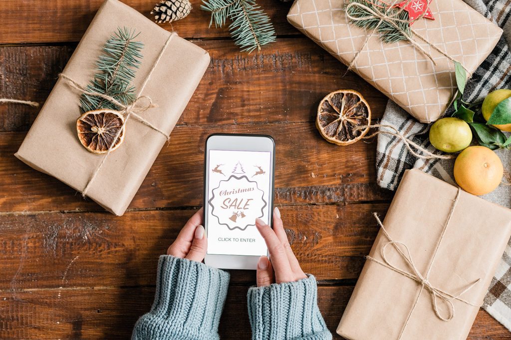 wrapping holiday gifts