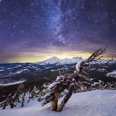 Starry Sky over the Cascade Mountains