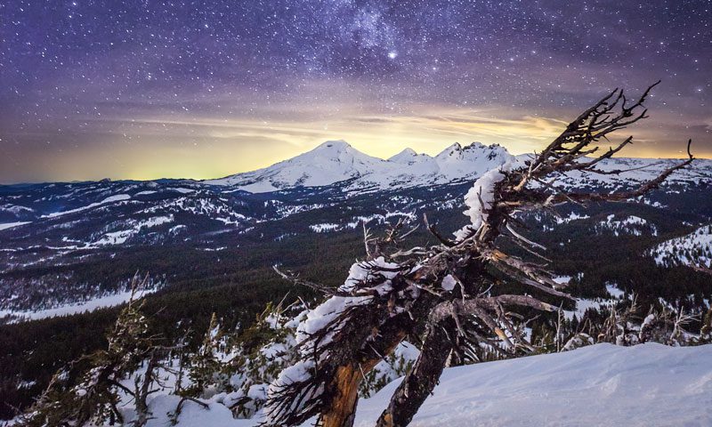 Starry Sky over the Cascade Mountains