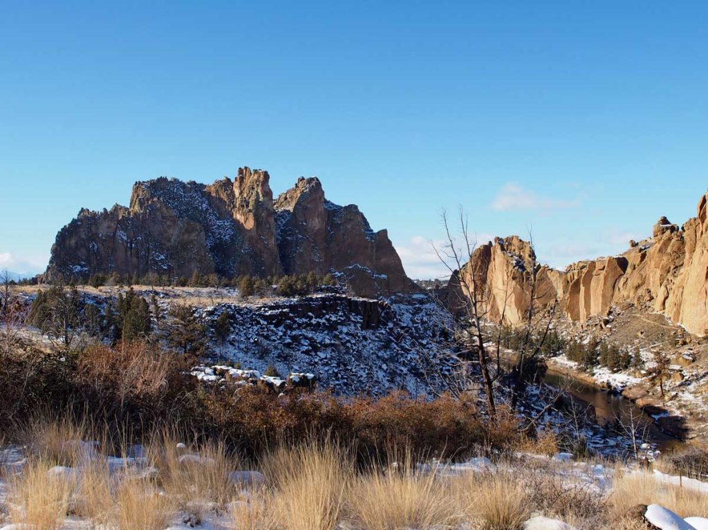 Smith Rocks with a dusting of snow