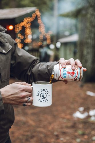 Buoy beer pouring into Suttle Lake Lodge cup