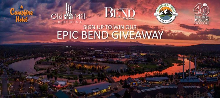 Aerial View of Bend Oregon for Epic Bend Giveaway