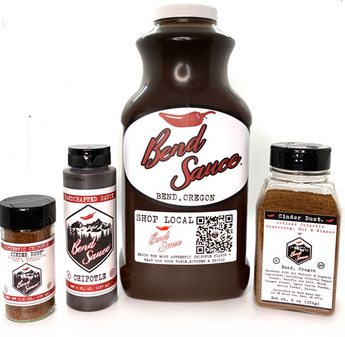 a group of Bend Sauce products