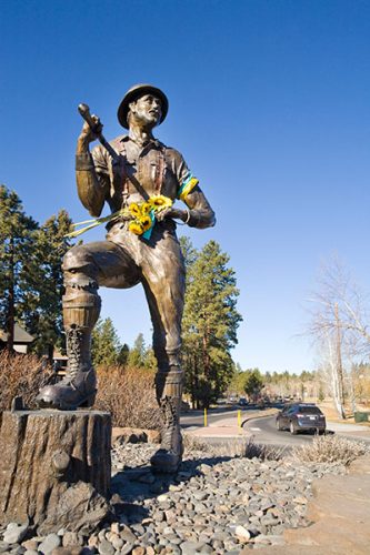 Centennial Logger Roundabout Art Bend Oregon