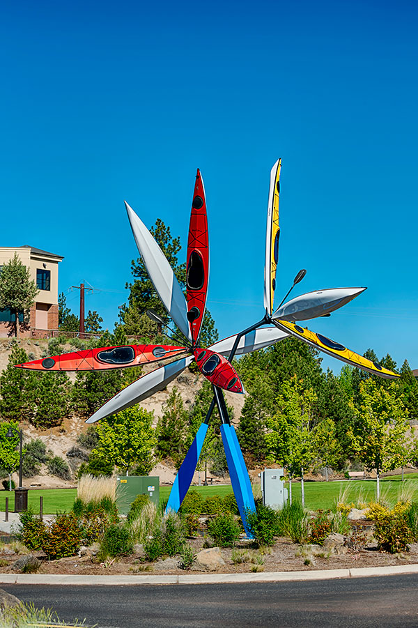 Kayak roundabout art Bend Oregon
