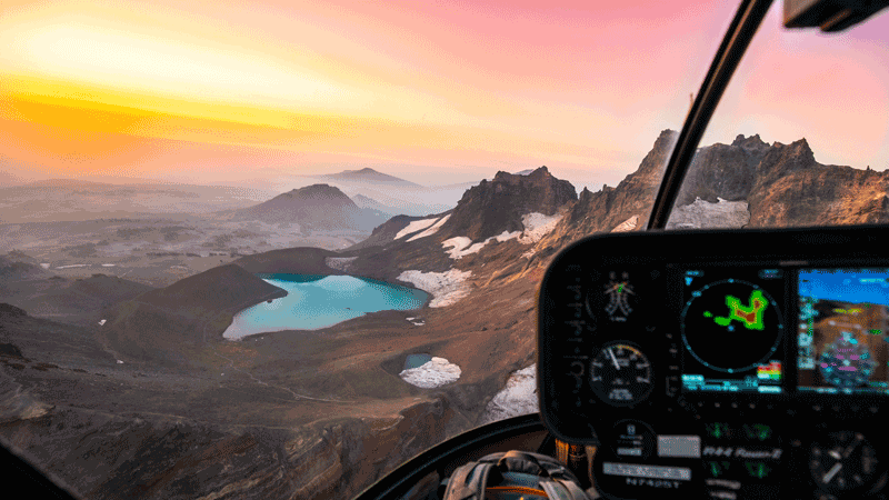 A cockpit view of No Name Lake