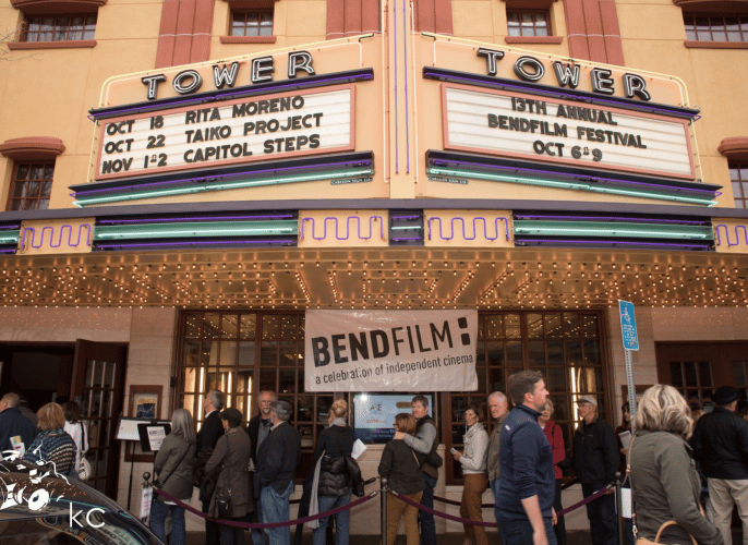 People lined up for Bend Film Festival at The Tower Theatre