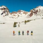 5 friends in the backcountry