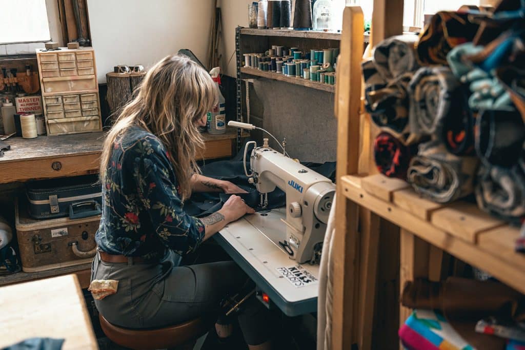 Alicia Renner of Howl Goods at work