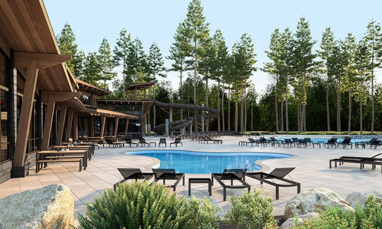 Caldera Forest House pool rendering