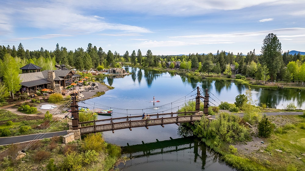 Caldera Springs Lake House aerial shot