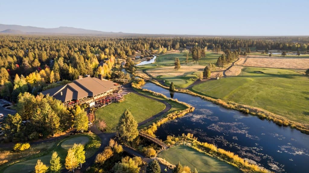 aerial view of caldera springs in summer