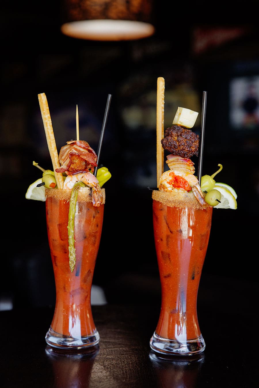 Two bloody mary's from Hideaway Tavern