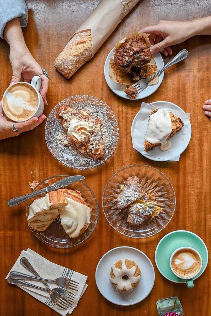 Pastries and coffee Cafe De Schutes