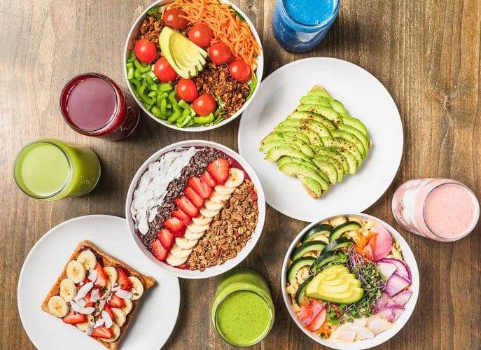 Breakfast bowls and avocado toast from fix and repeat