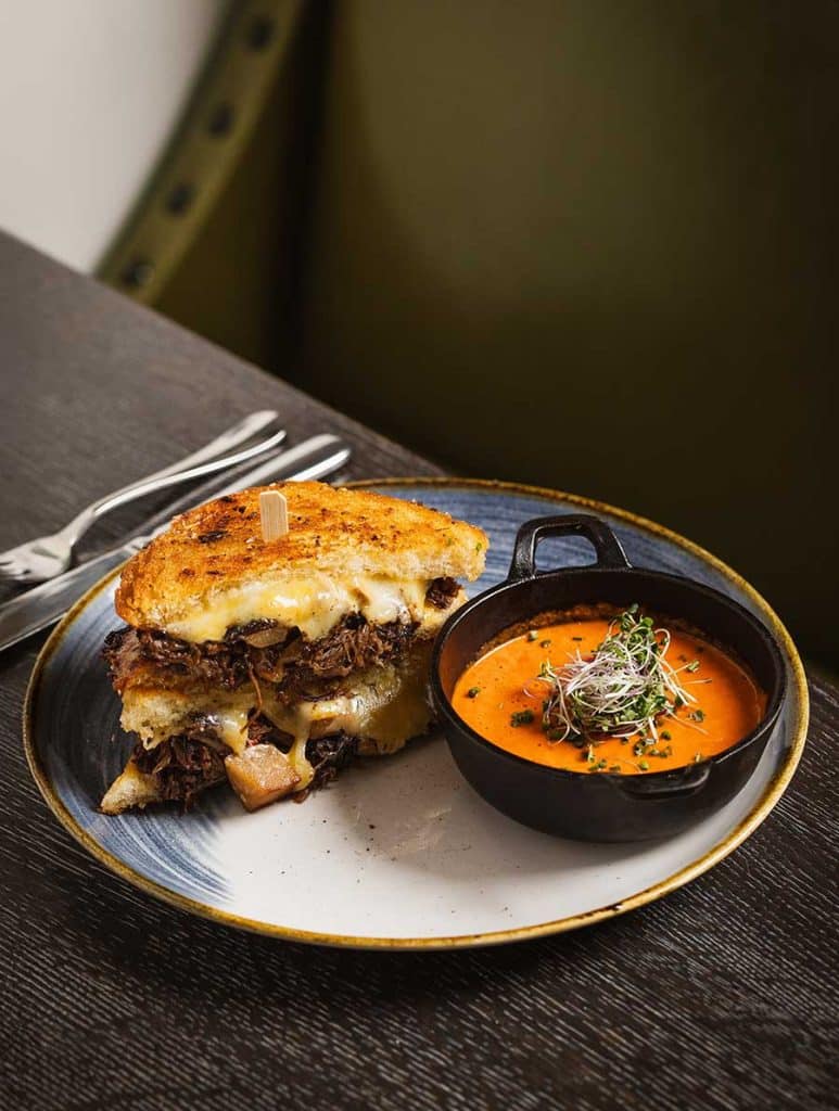 Short rib grilled cheese Roam