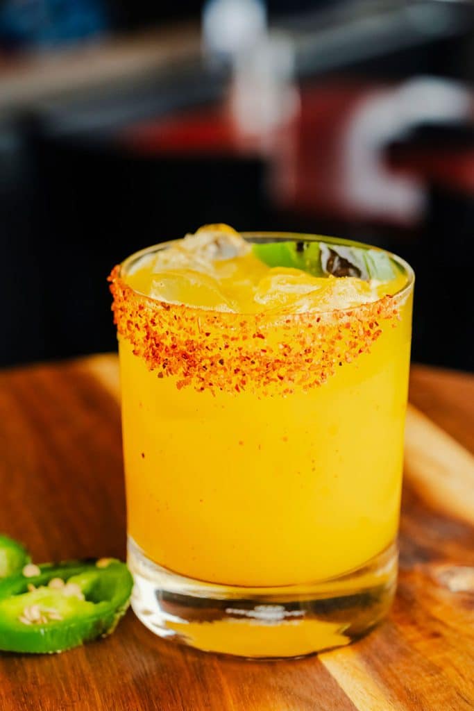 cocktail with salted rim at the row