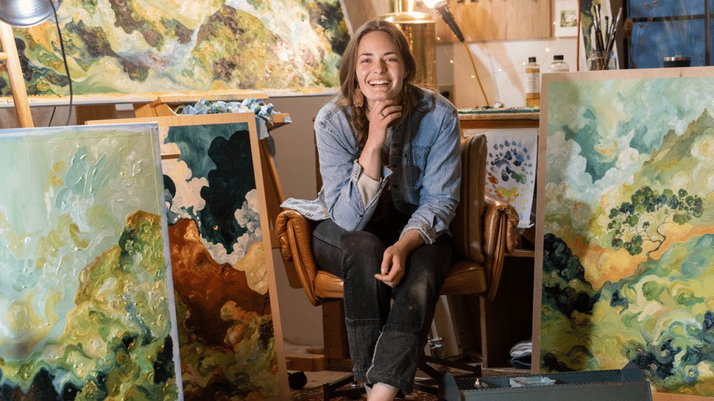 Raina Verhey in her art studio