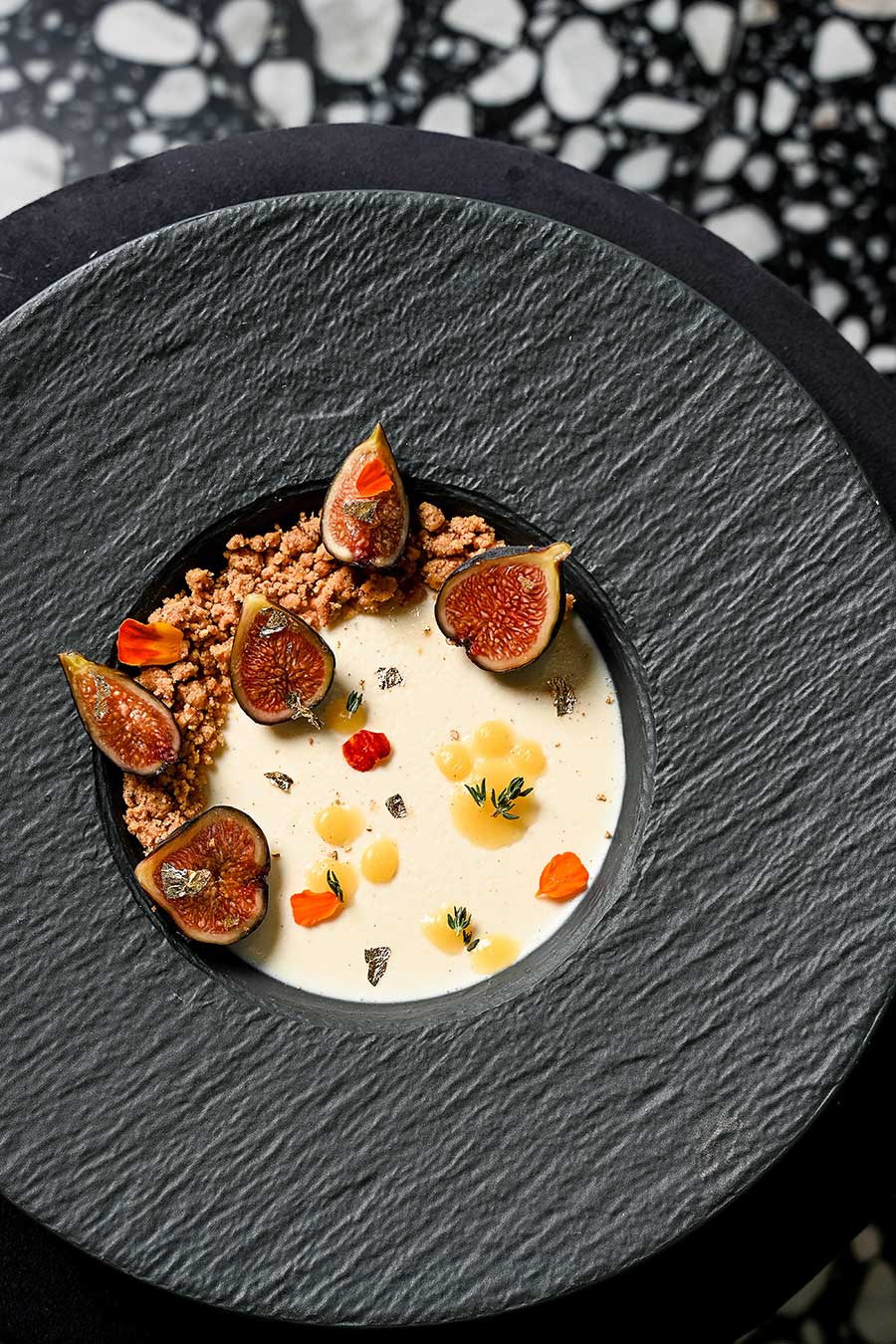 Fig dish from Lady Bird in black bowl